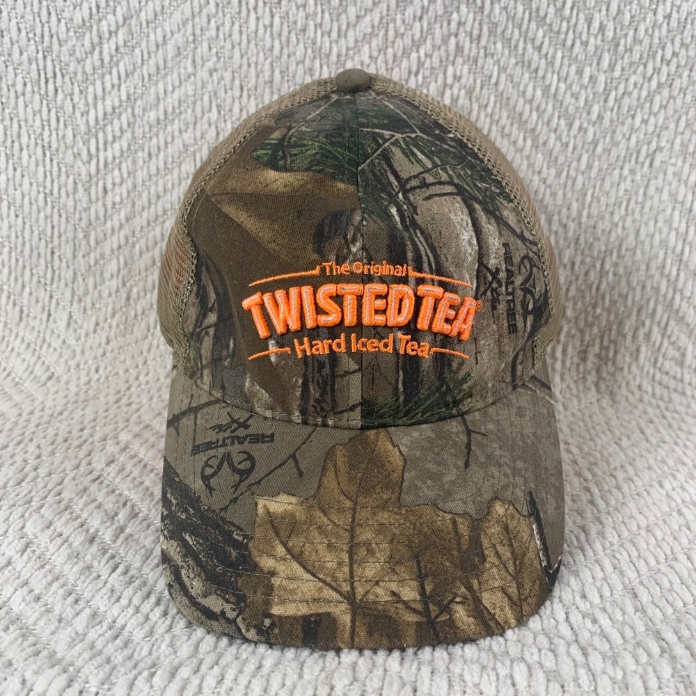 Twisted‎ Tea Hard Iced Tea Camouflage Mesh Trucker Hat Snapback Men